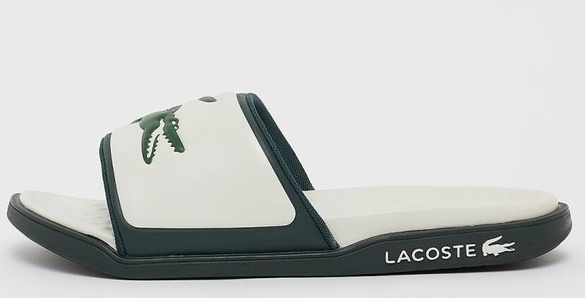 Lacoste Croco 1.0 Serve Slide Dual 1241cma Sandalen & Slides Schoenen black off white maat: 39.5 beschikbare maaten:39.5 40.5 42 43 44.5 46 47