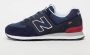 New Balance Classic 574 Heren Sneakers Sportschoenen schoenen Navy Blauw ML574EAE - Thumbnail 4