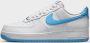 Nike Herenschoenen Air Force 1 '07 White White Aquarius Blue- Heren White White Aquarius Blue - Thumbnail 4