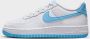 Nike Kinderschoenen Air Force 1 White White Aquarius Blue- White White Aquarius Blue - Thumbnail 2