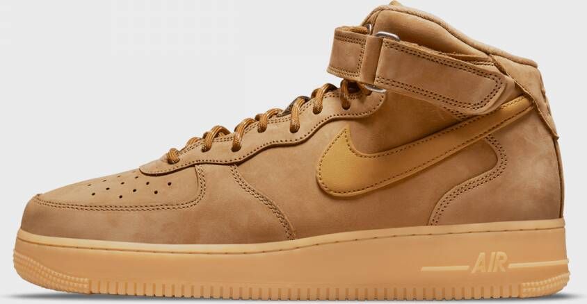 Nike Air Force 1 Mid '07 Basketball Schoenen flax wheat gum light brown black maat: 42.5 beschikbare maaten:41 42.5 43 44 45 46 - Foto 6