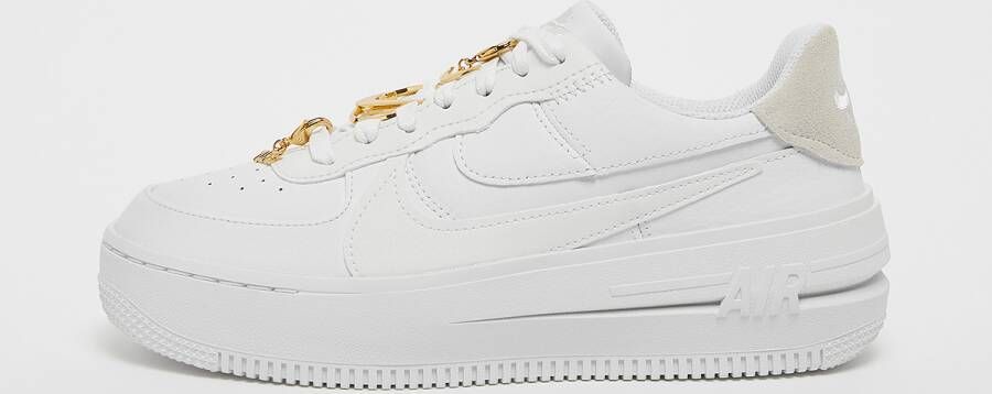 Nike Wmns Air Force 1 Low Platform Basketball Schoenen white summit white metallic gold maat: 37.5 beschikbare maaten:37.5