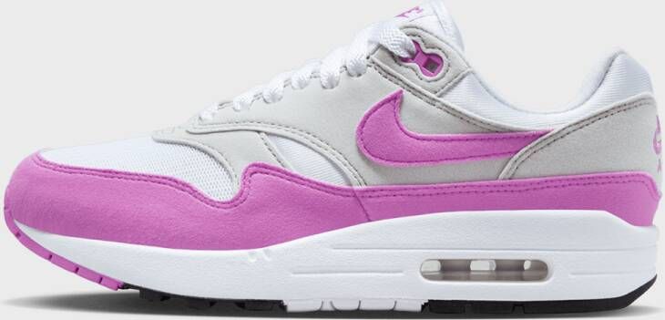 Nike Wmns Air Max 1 '87 Running Schoenen natural grey fuchsia dream white black maat: 37.5 beschikbare maaten:37.5