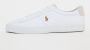 Ralph Lauren Sneakers van een mix van textiel en leer met logostitching - Thumbnail 4