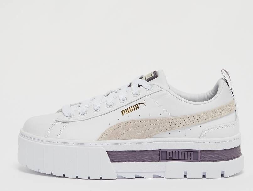 PUMA SELECT Mayze Leather Sneakers Dames Puma White Pristine - Foto 8