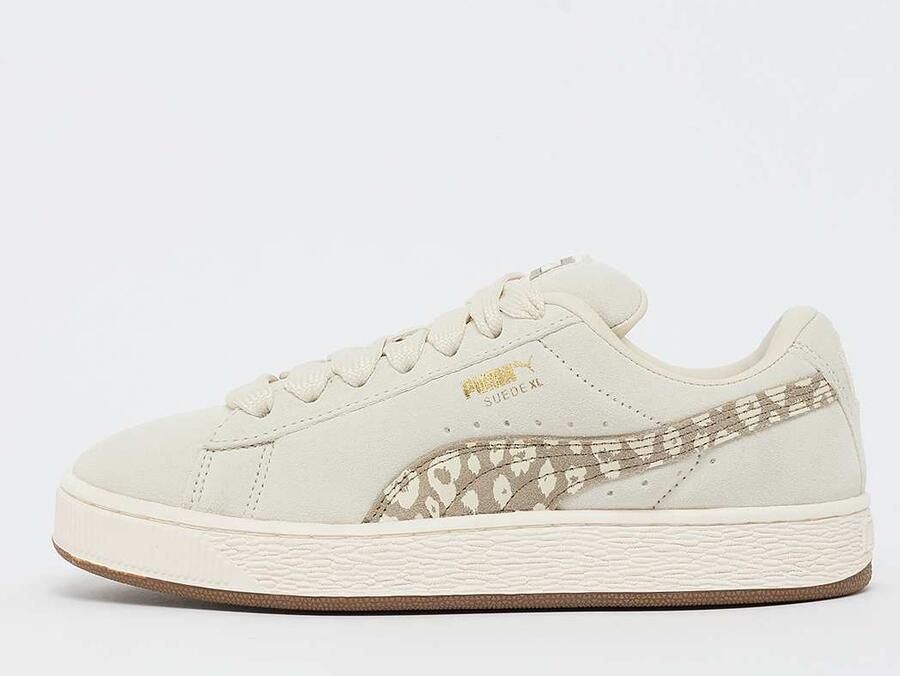 Puma Suede XL Leopard sneakers ecru camel zwart - Foto 4