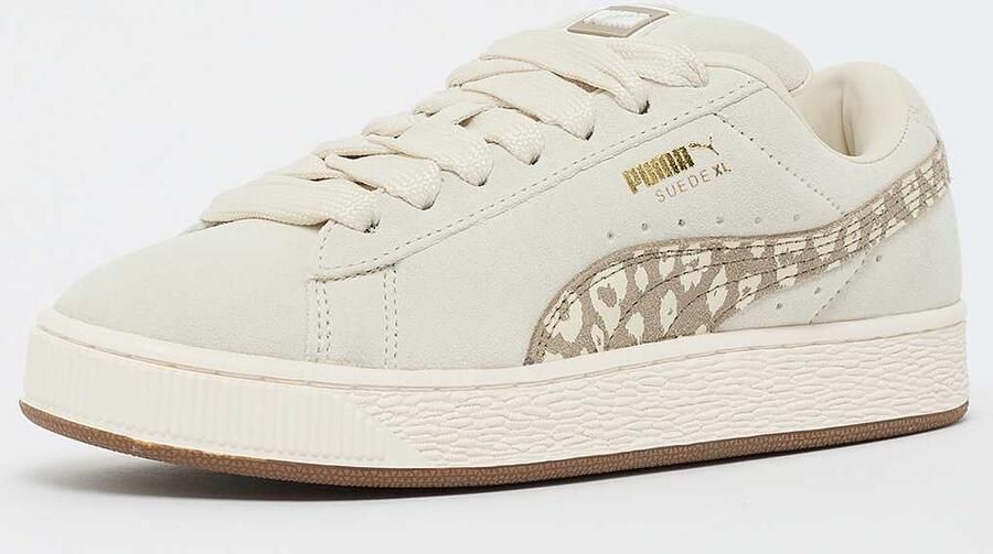 Puma Suede XL Leopard sneakers ecru camel zwart - Foto 5