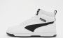 Puma Rebound v6 Mid V6 Mid sneakers lichtgrijs donkerblauw rood Jongens Meisjes Imitatieleer 39 - Thumbnail 7