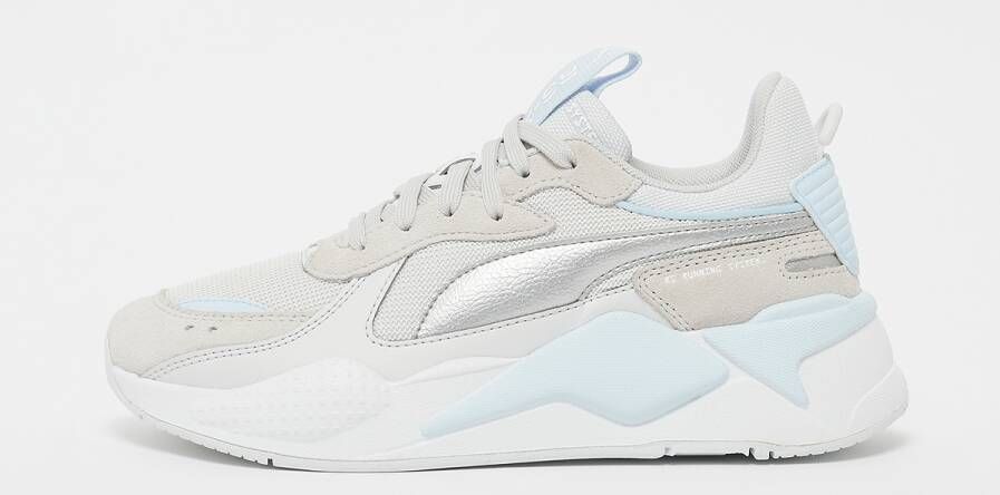 Puma Rs-x Metallic (gs) Fashion sneakers Schoenen feather gray silver maat: 37.5 beschikbare maaten:37.5 38.5