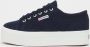 Superga 2790 Cotw Line Up And Down Lage sneakers Dames Blauw - Thumbnail 5