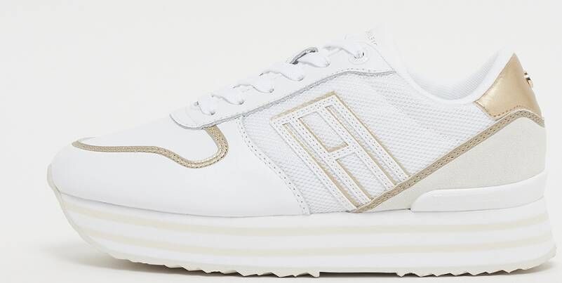 Tommy Hilfiger Plateausneakers MESH FLATFORM SNEAKER met beleg in metallic-look - Foto 7