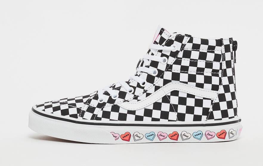 Vans Hoge Top Rits Sneaker Zwart Witte Harten White - Foto 3