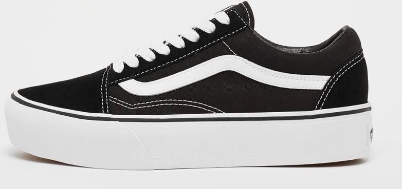vans platform zwart wit