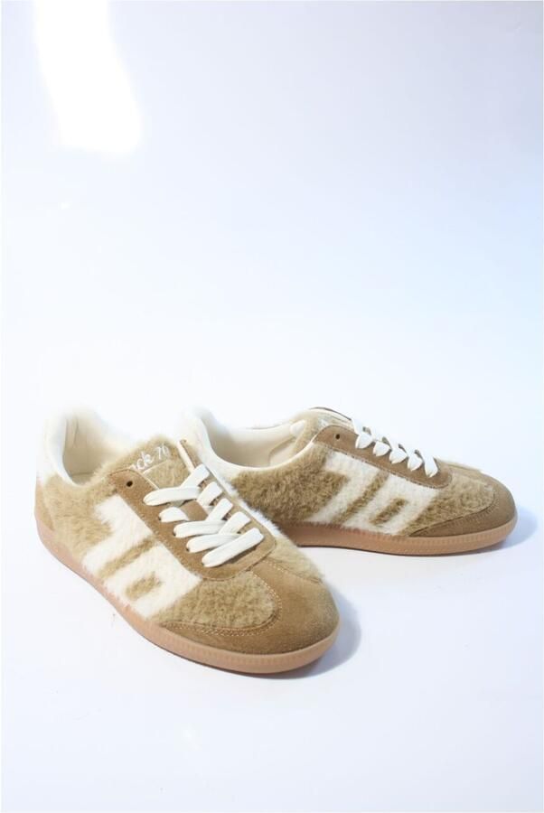 BACK70 Lage Sneakers Dames Mohair Ponyhair Bruin - Foto 7
