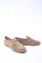 Bibi Lou Beige Suède Loafers met Gouden Gesp Beige Dames - Thumbnail 4