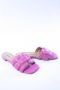 BiBi Lou Slippers Dames Sandalen Instappers Damesschoenen Leer Blokhak 760Z10VK Paars - Thumbnail 4