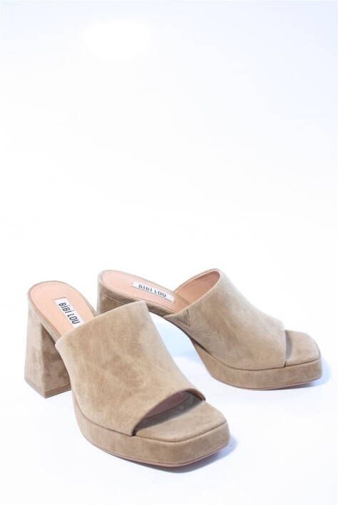 Bibi Lou Bruine Suède Open Teen Sandalen met 8cm Hak Brown Dames - Foto 2