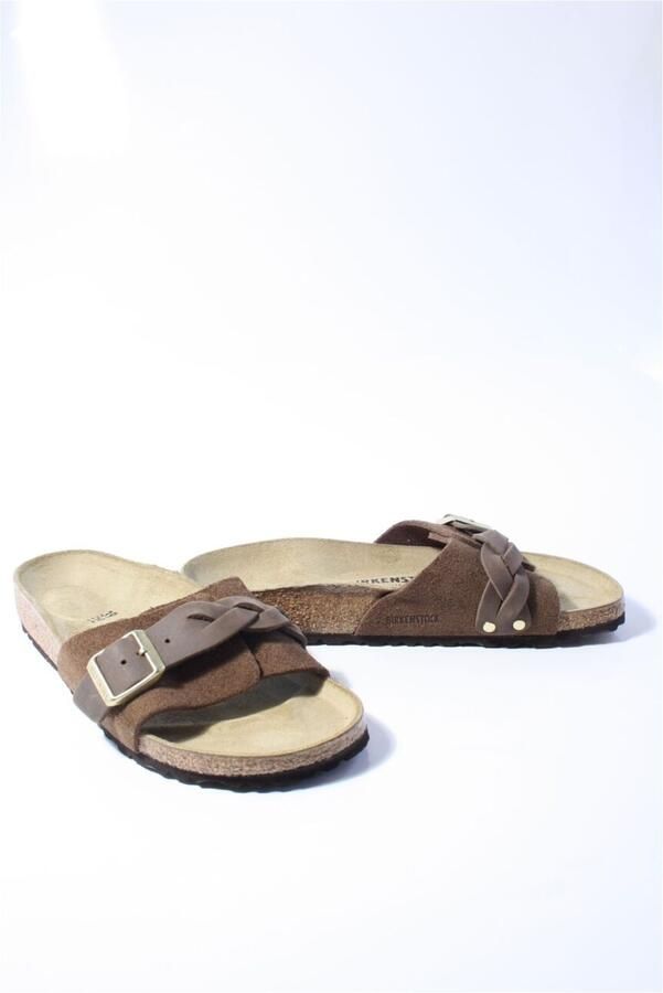 BIRKENSTOCK Slippers Dames Oita Braided Maat: 40 Materiaal: Suède Kleur: Bruin - Foto 7