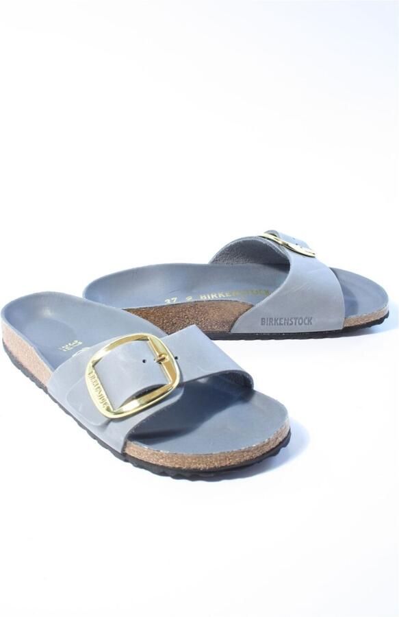 Birkenstock Madrid Big Buckle narrow 1032090 basalt g lichtblauw