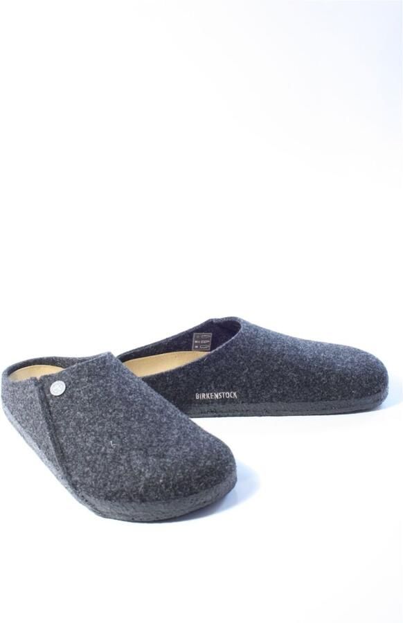 Birkenstock Zermatt Pantoffels Anthracite Regular fit | Zwart | Wolvilt - Foto 8