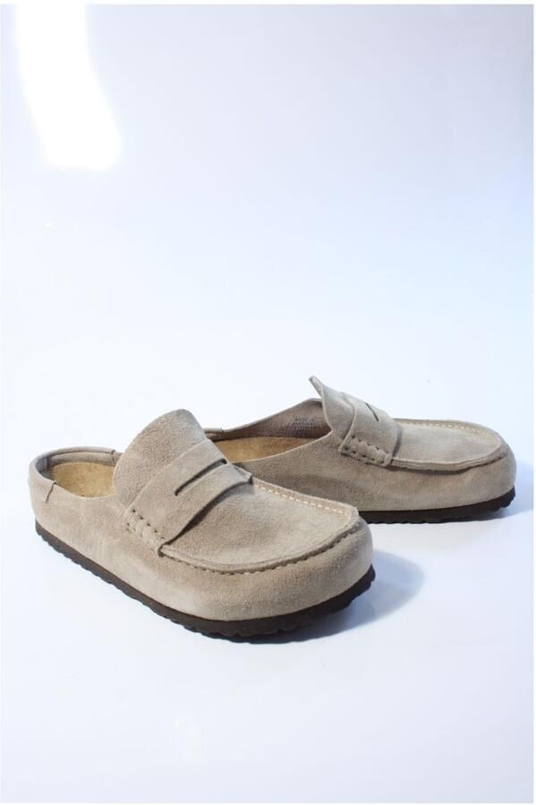 BIRKENSTOCK Instappers Heren Naples Maat: 41 Materiaal: Suède Kleur: Beige - Foto 8