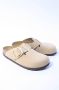 Birkenstock Comfortabele Knuppel Pantoffels voor Alledaags Gebruik Beige Dames - Thumbnail 6