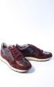 DL SPORT Lage Sneakers Dames 7118 Bruin - Rood