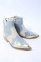 DWRS The label DWRS Dames Cowboylaarzenmet Hak Beige Leer Jeans look - Thumbnail 2