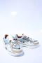 DWRS LABEL Jupiter denim Champagne Jeans Blauw Leer Lage sneakers Dames - Thumbnail 5