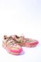 DWRS Los Angeles chunky leren sneakers met panterprint roze camel - Thumbnail 2