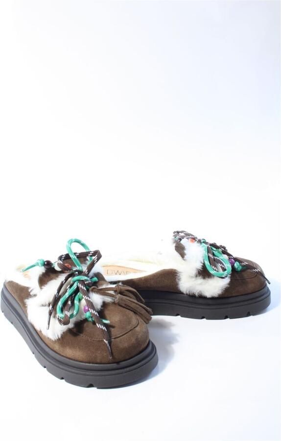DWRS Nova leren clogs donkerbruin - Foto 2