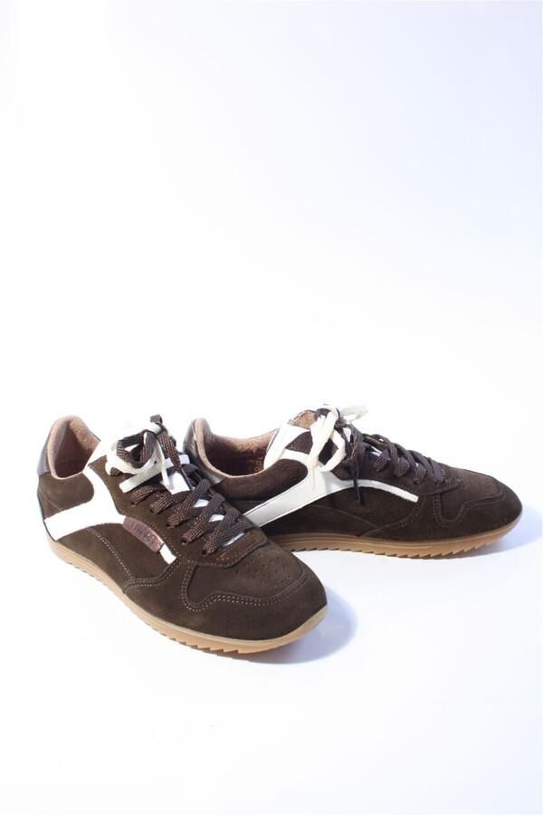 DWRS Sneakers Tula Polka Dot Donker Bruin Off White