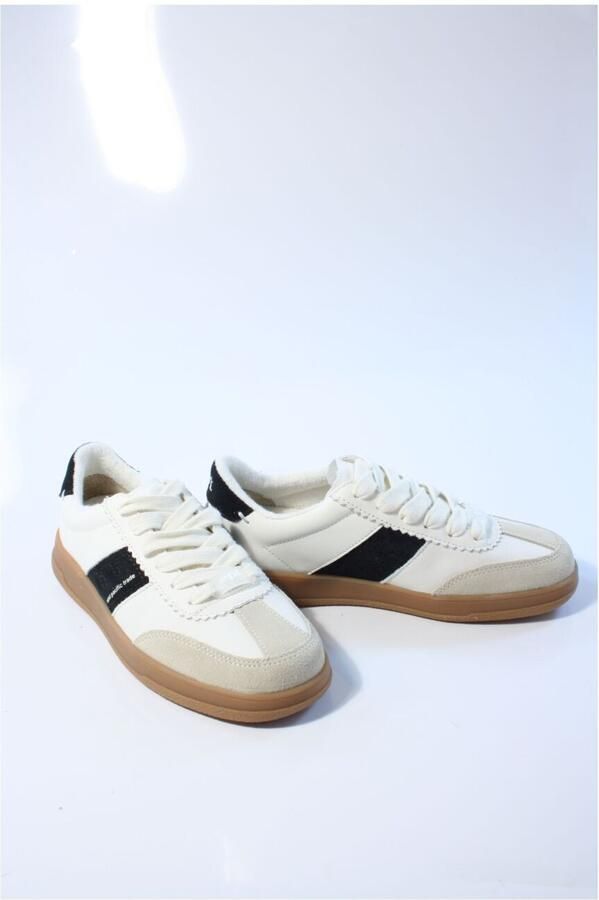 EAST PACIFIC TRADE Lage Sneakers Dames W Santos Leer Beige