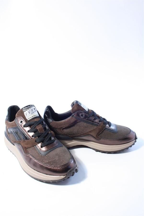 Floris van Bommel Dames Sneakers Noppi 52.06 Darkbrown Donkerbruin - Foto 8