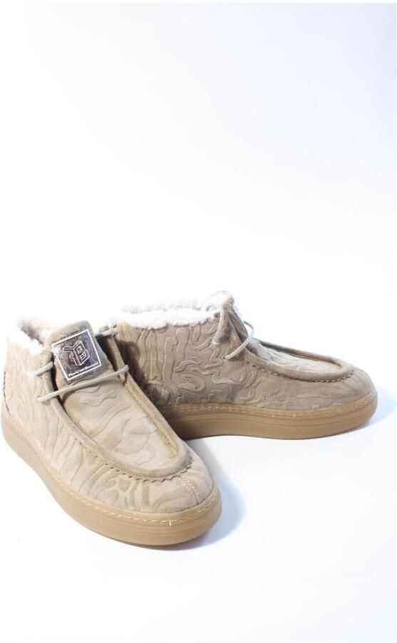 FLORIS VAN BOMMEL Hoge Sneakers Dames Sfw-10179 Fygi Maat: 41 Materiaal: Suède Kleur: Beige - Foto 3
