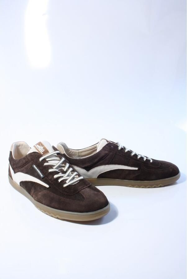 FLORIS VAN BOMMEL Lage Sneakers Heren Sfm-10224 De Zaler Maat: 40⅔ Materiaal: Suède Kleur: Bruin - Foto 7