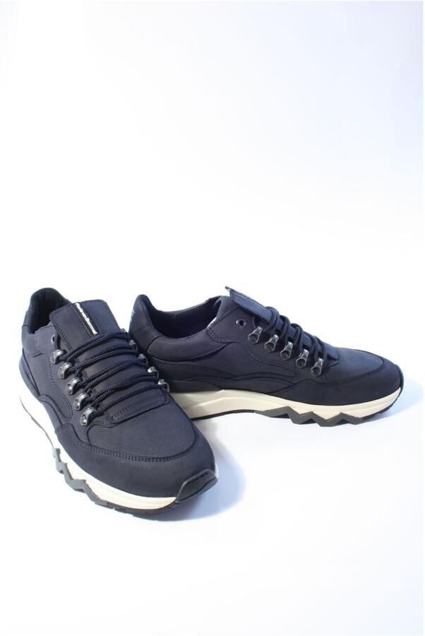 FLORIS VAN BOMMEL Lage Sneakers Heren Sfm-10135 De Zager Mesh Blauw - Foto 14