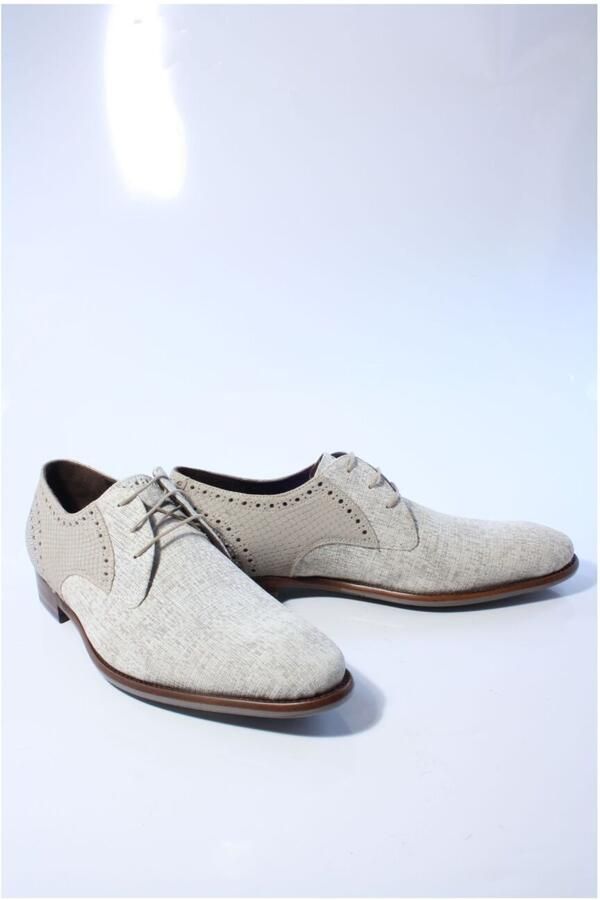 FLORIS VAN BOMMEL Nette Schoenen Heren Sfm-30361 De Stapper Maat: 44⅔ Materiaal: Textiel Kleur: Beige - Foto 6
