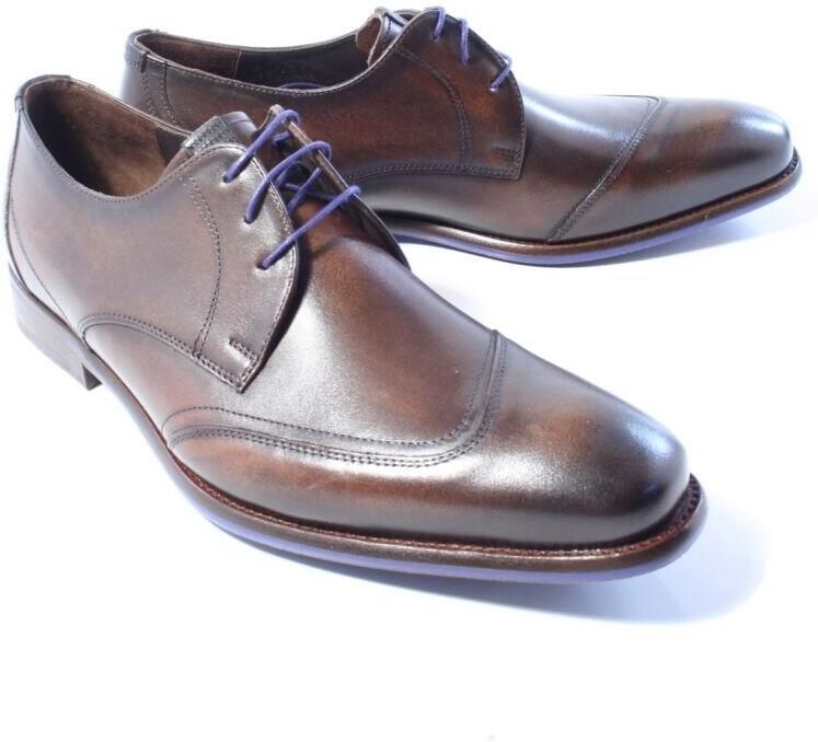 Floris van Bommel Sfm-30173 De Stijler Nette schoenen Veterschoenen Heren Bruin - Foto 6