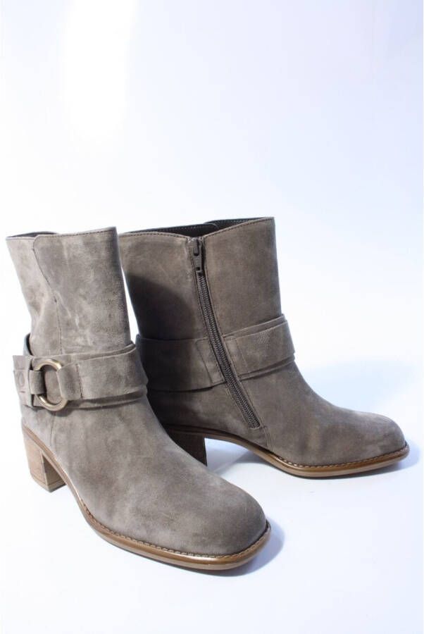 Gabor Enkellaars Blokhak Taupe Suede - Foto 4