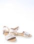 Gabor Iridescent Leather Sandals Gray - Thumbnail 3