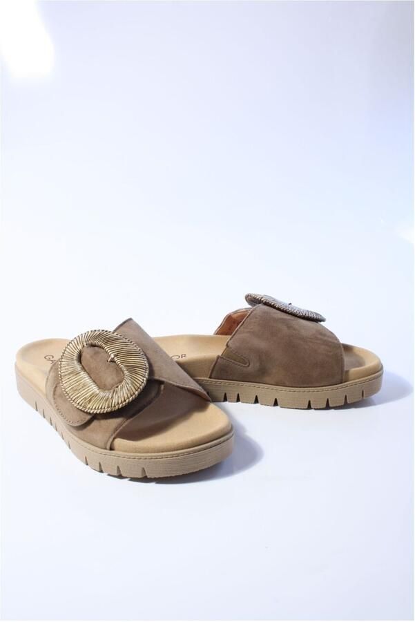 Gabor 83.742.14 Slippers Bruin Suede Dames Bruin - Foto 2
