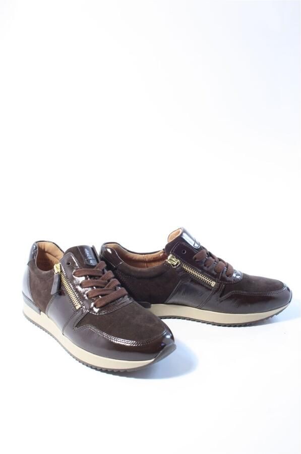 Gabor art. 6019.01.005 bruin sneaker dames veter rits - Foto 2
