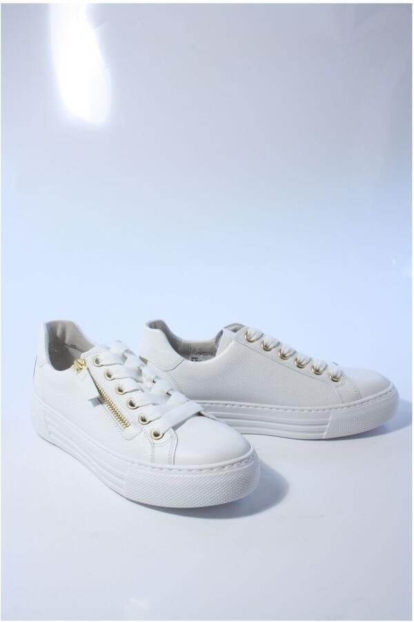 GABOR Lage Sneakers Dames 465 Maat: 38 Materiaal: Leer Kleur: Wit - Foto 2
