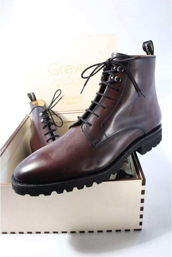 Greve Heren boots gekleed bruin