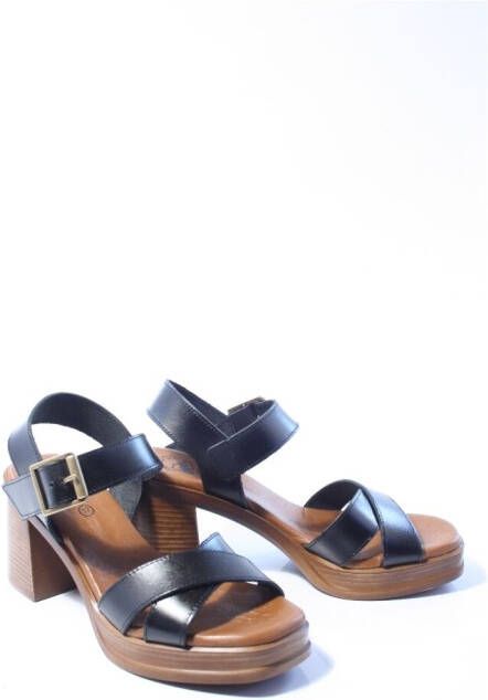 Hee Dames sandalen zwart Schoenen