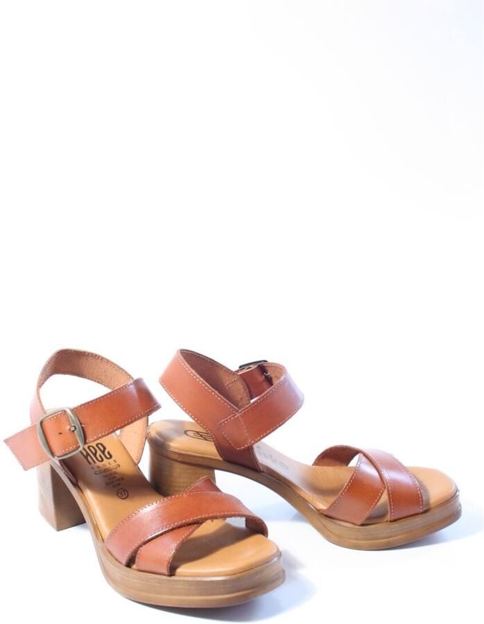Hee Dames sandalen cognac