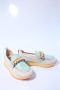 HISPANITAS Lage Sneakers Dames Hv253948 Maat: 42 Materiaal: Leer Kleur: Groen - Thumbnail 3
