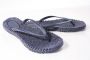 Ilse Jacobsen Hornbæk Glitter flip-flop in gewaad-geweven blik Blauw Dames - Thumbnail 6