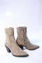 Bruin Tinten Romee Rock Enkellaarsjes Enkelboots met rits Dames Taupe - Thumbnail 4